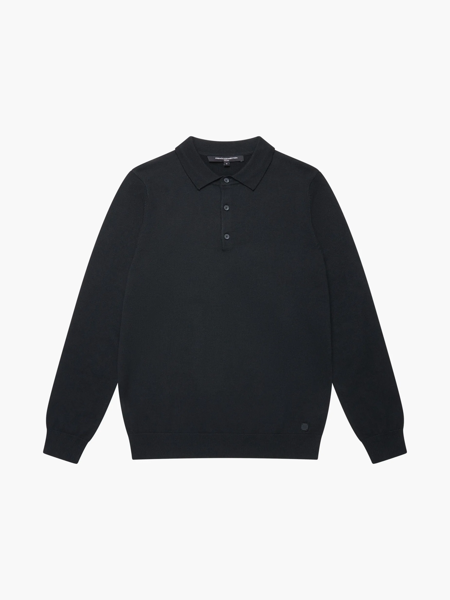 French Connection Knitwear-3 Button Knit Polo Shirt