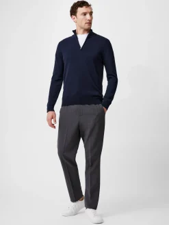 French Connection Knitwear-1/4 Zip Funnel Neck Top