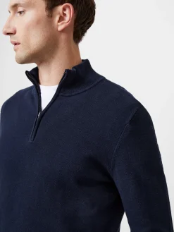 French Connection Knitwear-1/4 Zip Funnel Neck Top