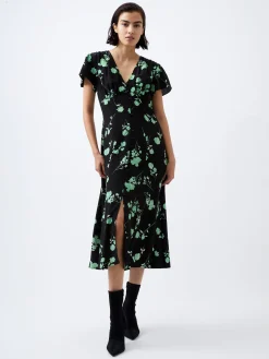 French Connection Dresses|Midi Dresses-Alessandra Eco Delphine V-Neck Dress