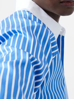 French Connection Tops|Shirts-Alexis Cotton Striped Detail Shirt