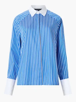 French Connection Tops|Shirts-Alexis Cotton Striped Detail Shirt