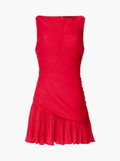 French Connection Party Dresses-Althea Satin Ruched Mini Dress