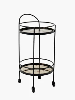 French Connection Home Accessories|Barware-Antique Mirrored Drinks Trolley