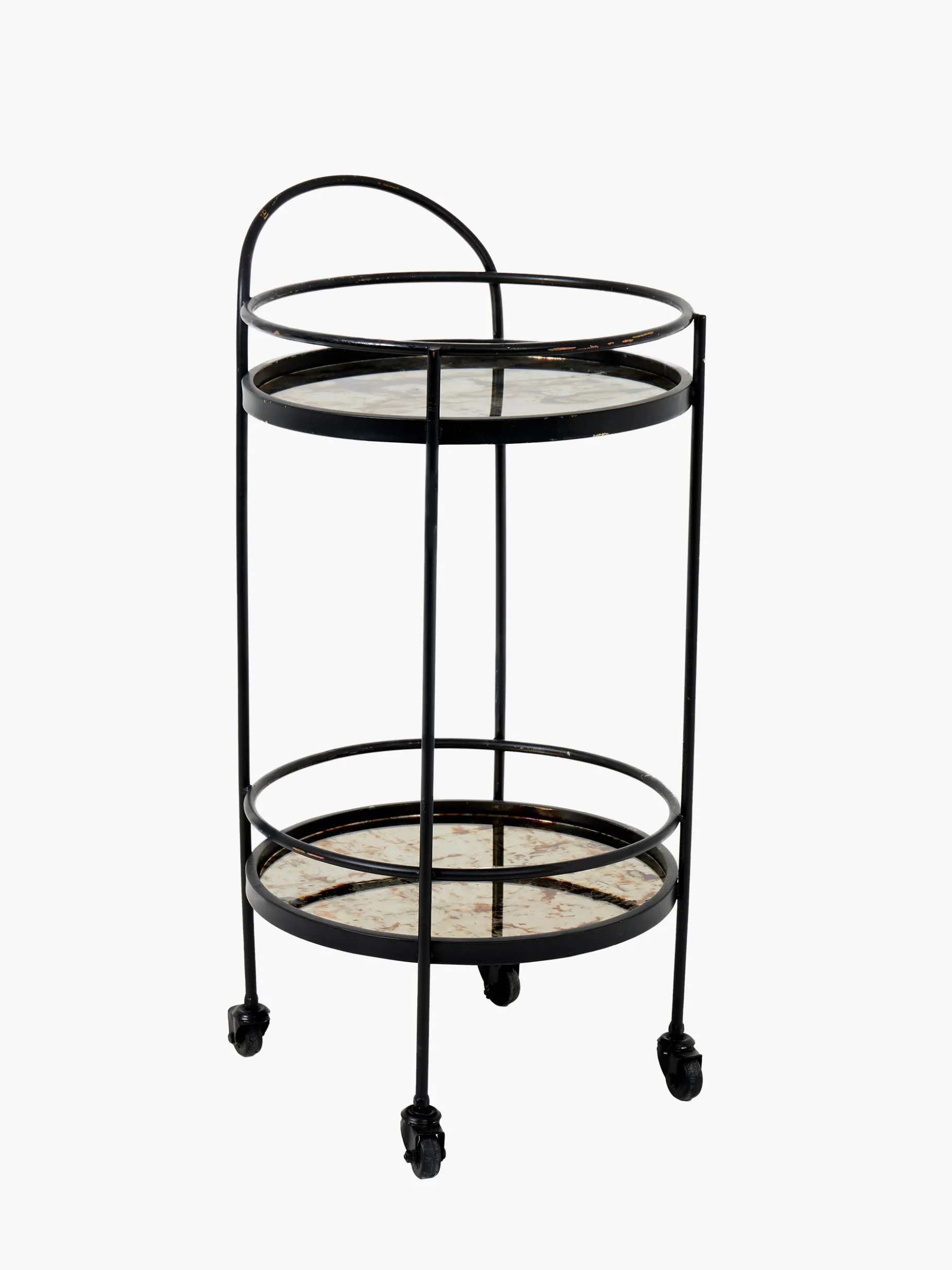 French Connection Home Accessories|Barware-Antique Mirrored Drinks Trolley