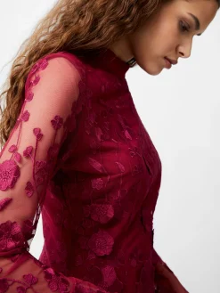French Connection Dresses|Mini Dresses-Astrida 3D Floral Mini Dress