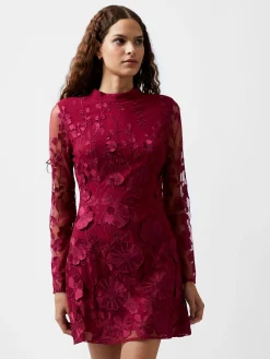 French Connection Dresses|Mini Dresses-Astrida 3D Floral Mini Dress