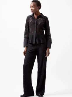 French Connection Tops|Shirts-Asura Lace Long Sleeve Shirt