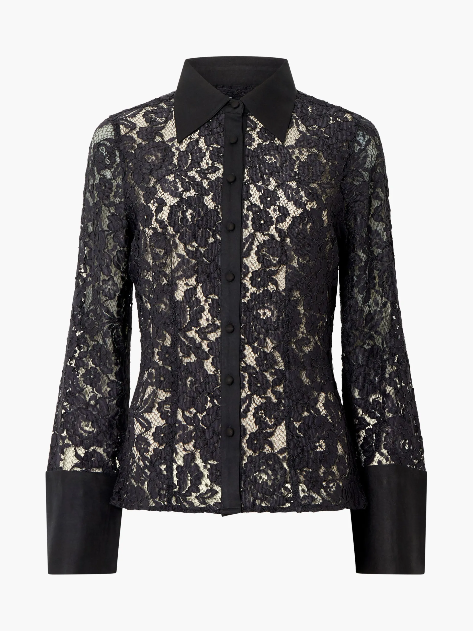French Connection Tops|Shirts-Asura Lace Long Sleeve Shirt