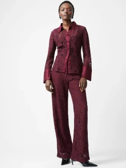 French Connection Tops|Shirts-Asura Lace Long Sleeve Shirt
