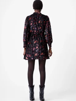 French Connection Party Dresses-Avery Devore High Neck Mini Dress