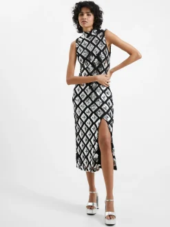 French Connection Sequin Dresses|Sequin Dresses-Axel Embellished Midi Dress