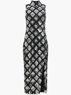French Connection Sequin Dresses|Sequin Dresses-Axel Embellished Midi Dress