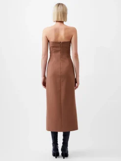French Connection Dresses|Midi Dresses-Azra Twill Bandeau Midi Dress