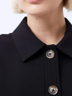 French Connection Dresses|Mini Dresses-Azra Twill Sleeveless Button Mini Dress