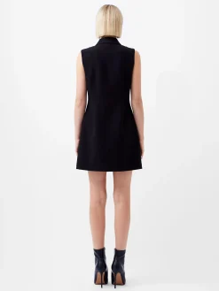 French Connection Dresses|Mini Dresses-Azra Twill Sleeveless Button Mini Dress