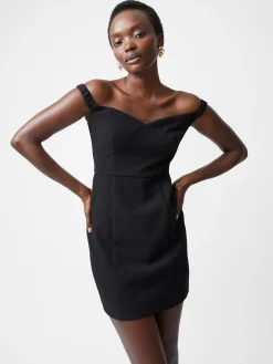 French Connection Dresses|Mini Dresses-Azra Twill Sweetheart Bardot Mini Dress