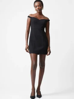 French Connection Dresses|Mini Dresses-Azra Twill Sweetheart Bardot Mini Dress