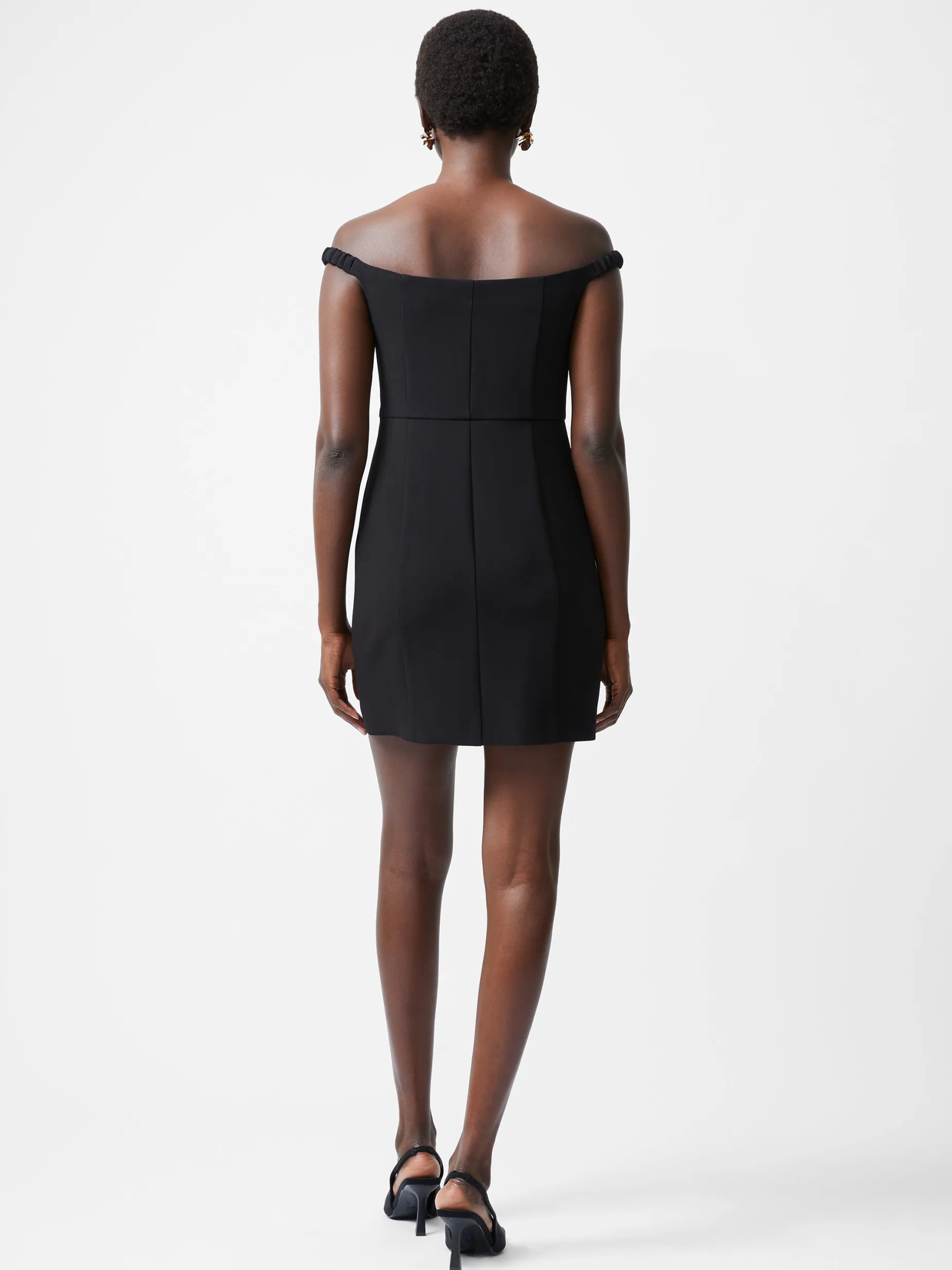 French Connection Dresses|Mini Dresses-Azra Twill Sweetheart Bardot Mini Dress
