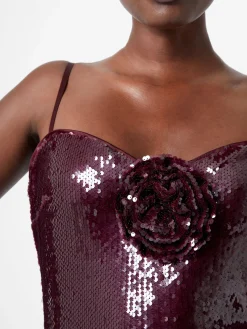 French Connection Dresses|Mini Dresses-Beatrice Sequin Strappy Corsage Mini Dress