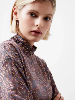 French Connection Tops-Becky Devore Turtle Neck Top