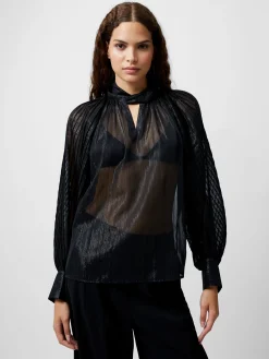 French Connection Tops|Jeans & A Nice Top-Beth Lurex Keyhole Top