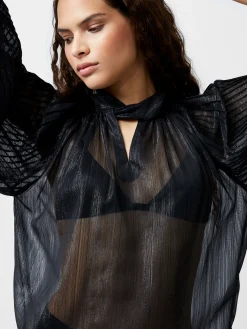 French Connection Tops|Jeans & A Nice Top-Beth Lurex Keyhole Top