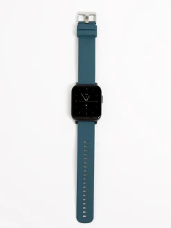 French Connection Watches-Silicone Strap Watch with Digital Dial