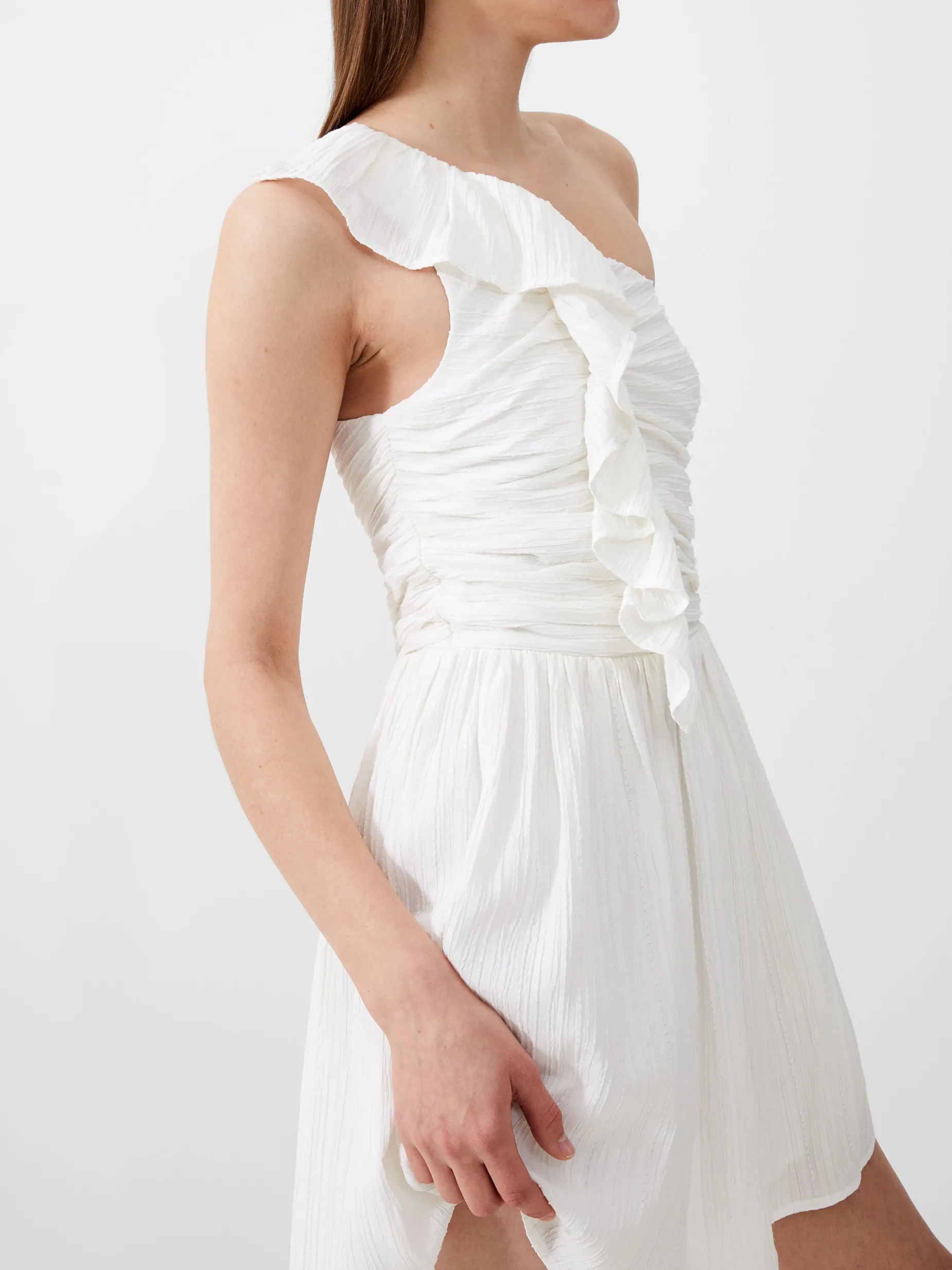 French Connection Party Dresses-Bonny Pleated Ruffle Mini Dress