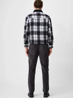 French Connection Coats & Jackets-Borg Collar Checked Jacket