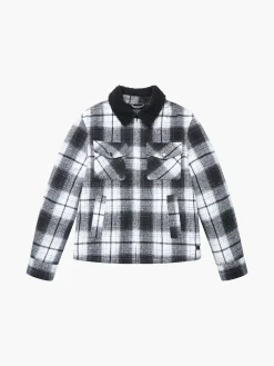 French Connection Coats & Jackets-Borg Collar Checked Jacket