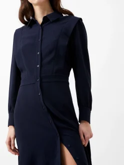 French Connection Dresses|Midi Dresses-Brina Crepe Button Down Maxi Dress