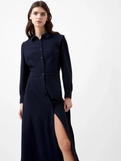 French Connection Dresses|Midi Dresses-Brina Crepe Button Down Maxi Dress