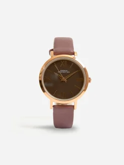 Women French Connection Jewellery|Jewellery-Leather Strap Watch with Dial