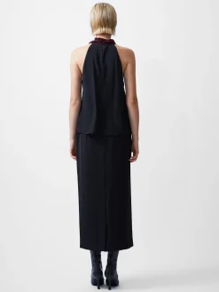 French Connection Tops|Jeans & A Nice Top-Cadie Devore Halterneck Top
