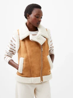 French Connection Coats & Jackets|Jeans & A Nice Top-Camry Suedette Gilet