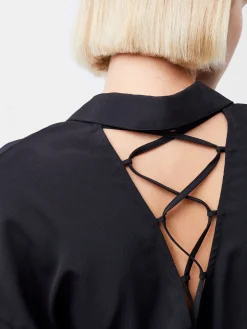 French Connection Tops|Shirts-Capriana Crepe Tie Back Shirt