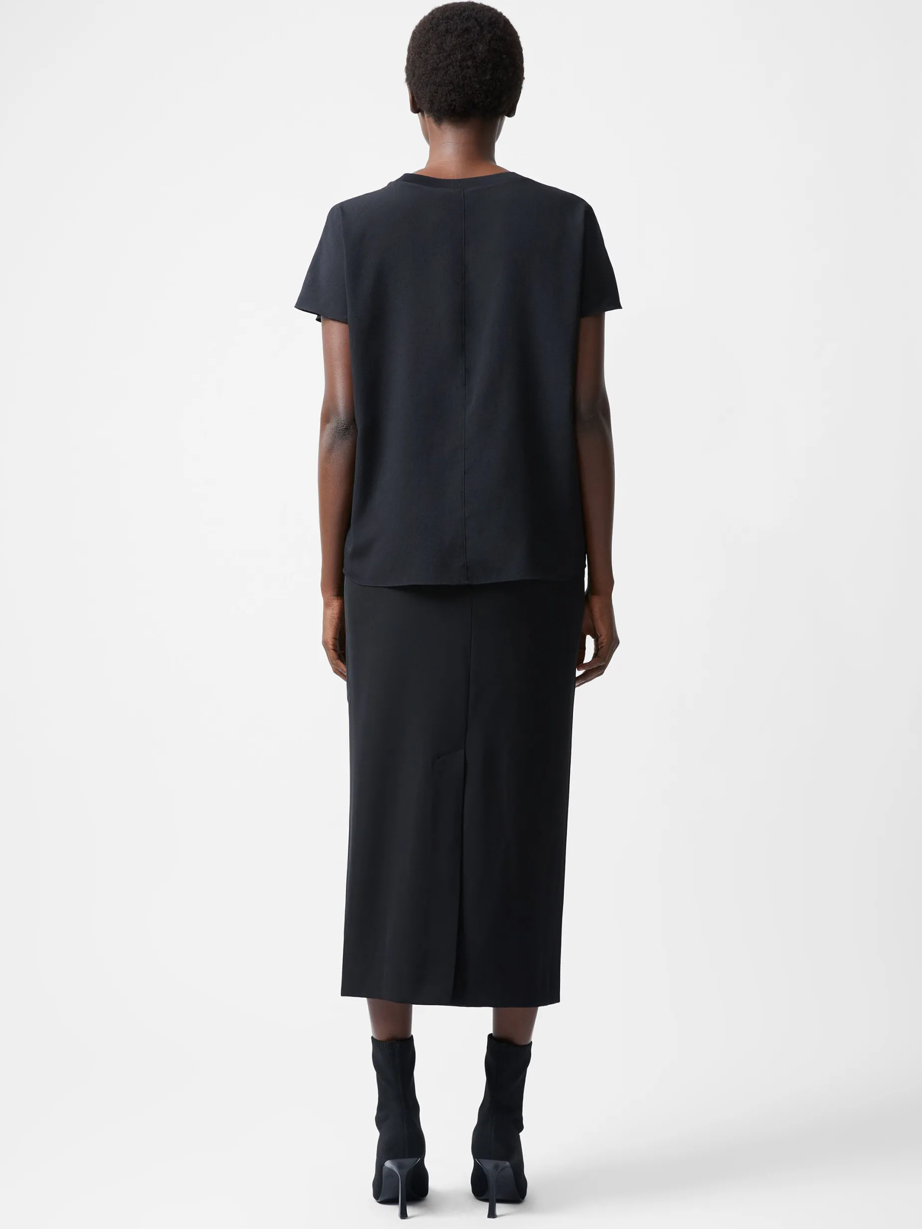 French Connection Tops-Caprina Recycled Crepe Crew Neck Top