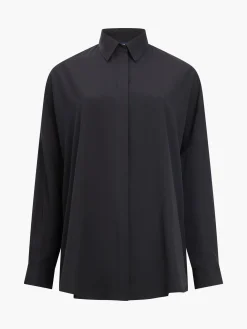 French Connection Tops|Shirts-Caprina Recycled Crepe Long Sleeve Button Shirt