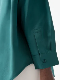 French Connection Tops|Shirts-Caprina Recycled Crepe Long Sleeve Button Shirt