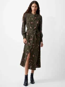 French Connection Dresses|Midi Dresses-Carina Eco Delphine Georgette Mix Shirt Dress