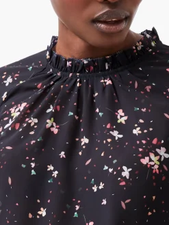 French Connection Tops-Carina Georgette Frill High Neck Top