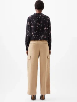 French Connection Tops-Carina Georgette Frill High Neck Top