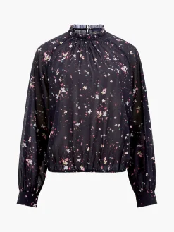 French Connection Tops-Carina Georgette Frill High Neck Top