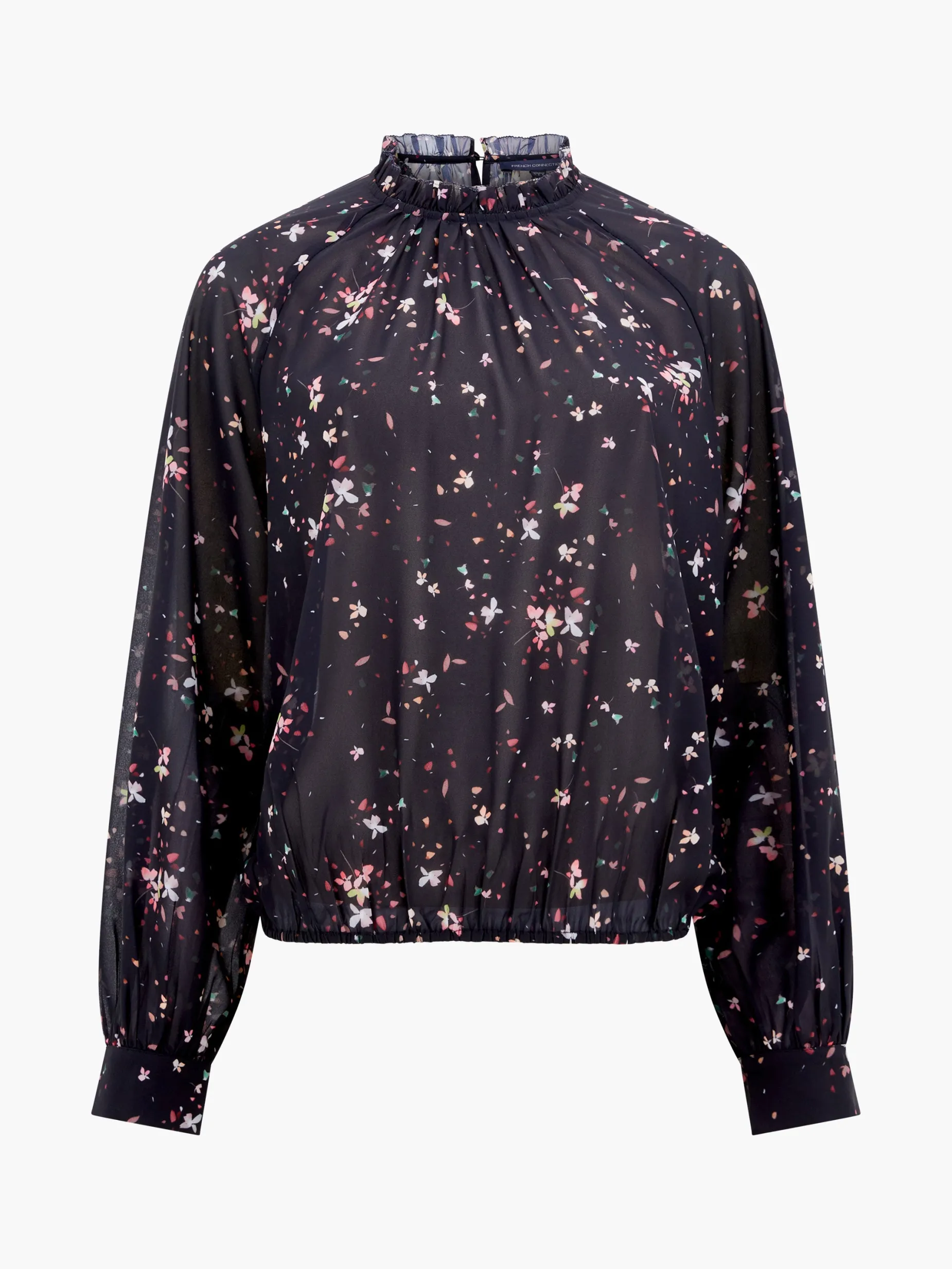 French Connection Tops-Carina Georgette Frill High Neck Top