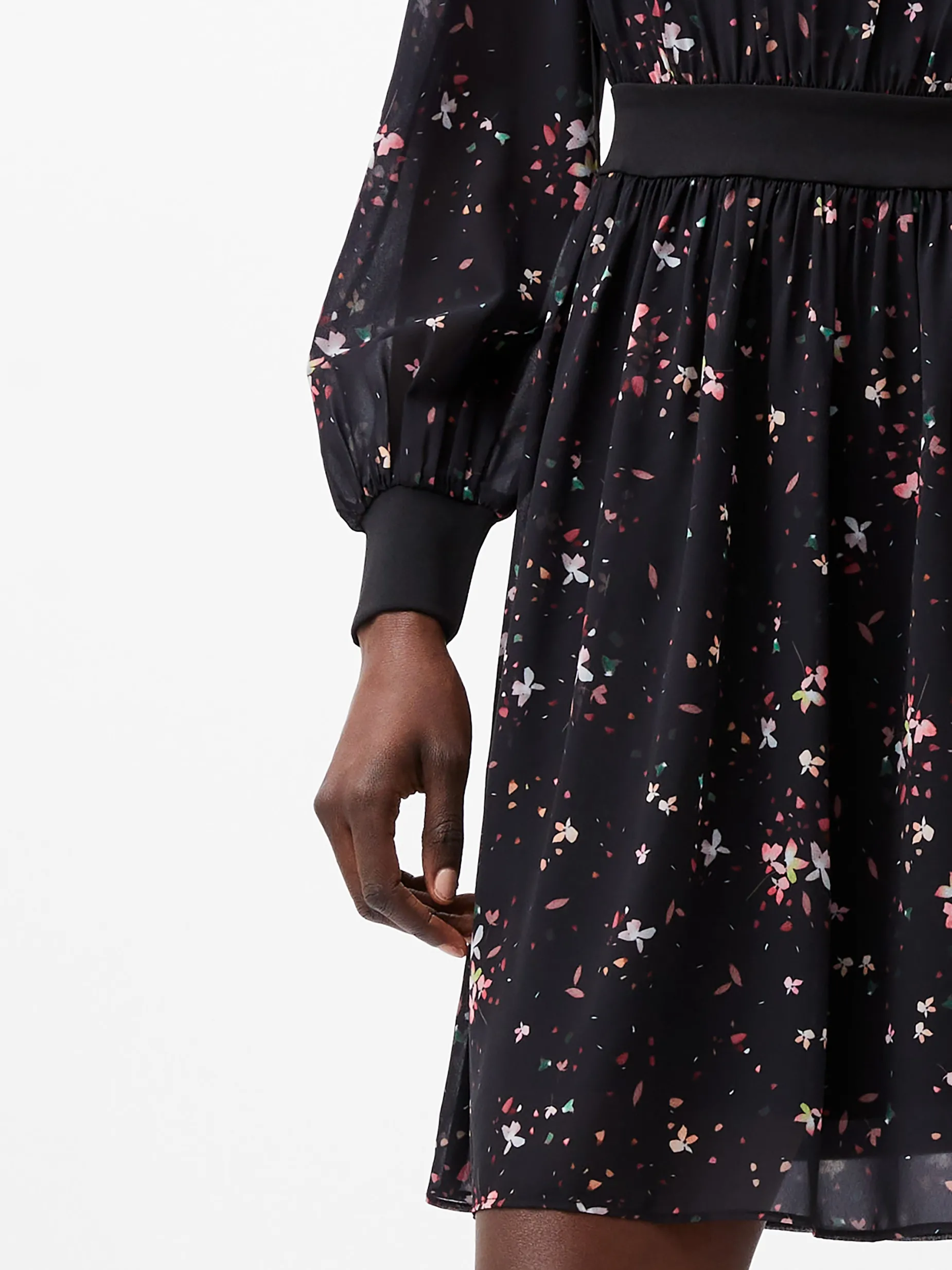 French Connection Dresses|Mini Dresses-Carina Georgette High Neck Mini Dress