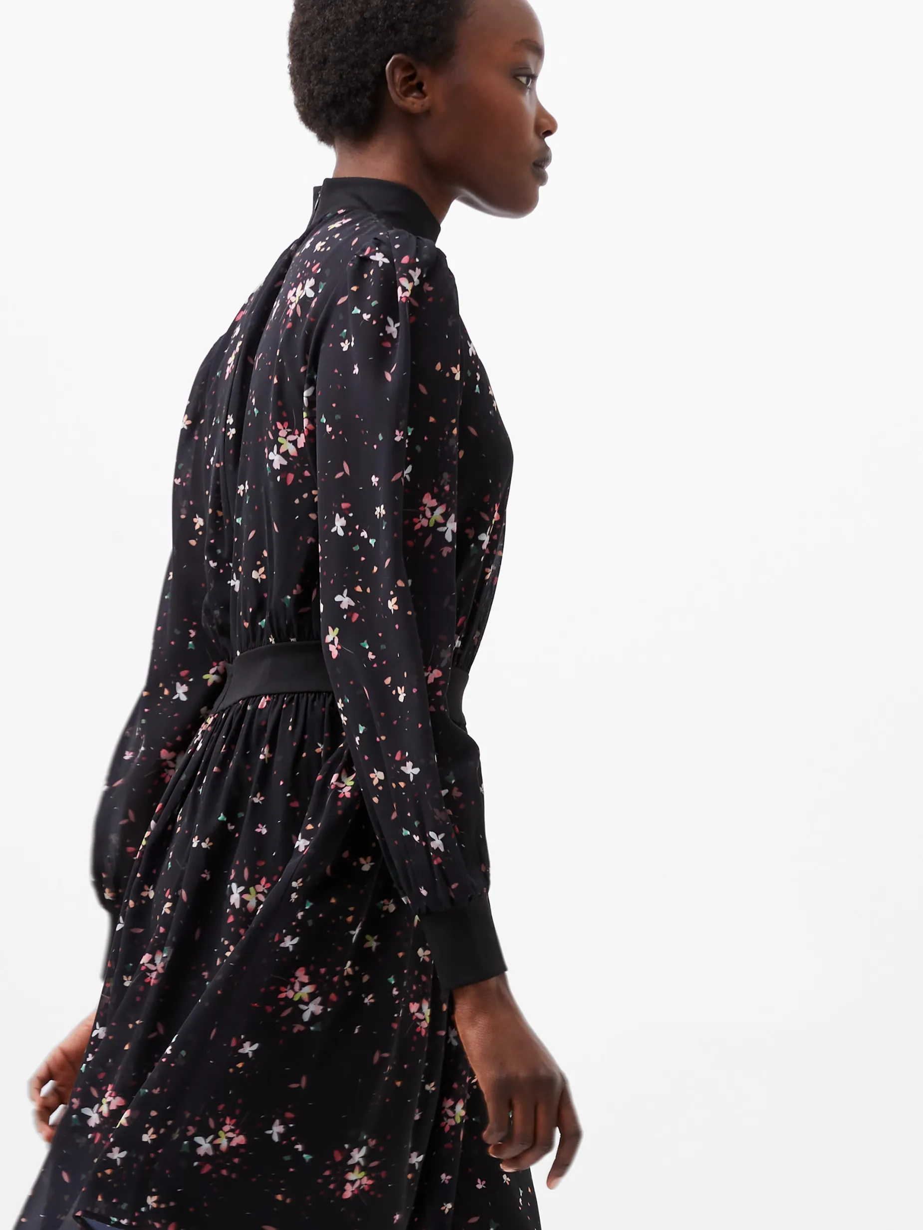 French Connection Dresses|Mini Dresses-Carina Georgette High Neck Mini Dress