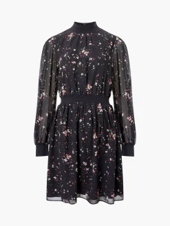 French Connection Dresses|Mini Dresses-Carina Georgette High Neck Mini Dress