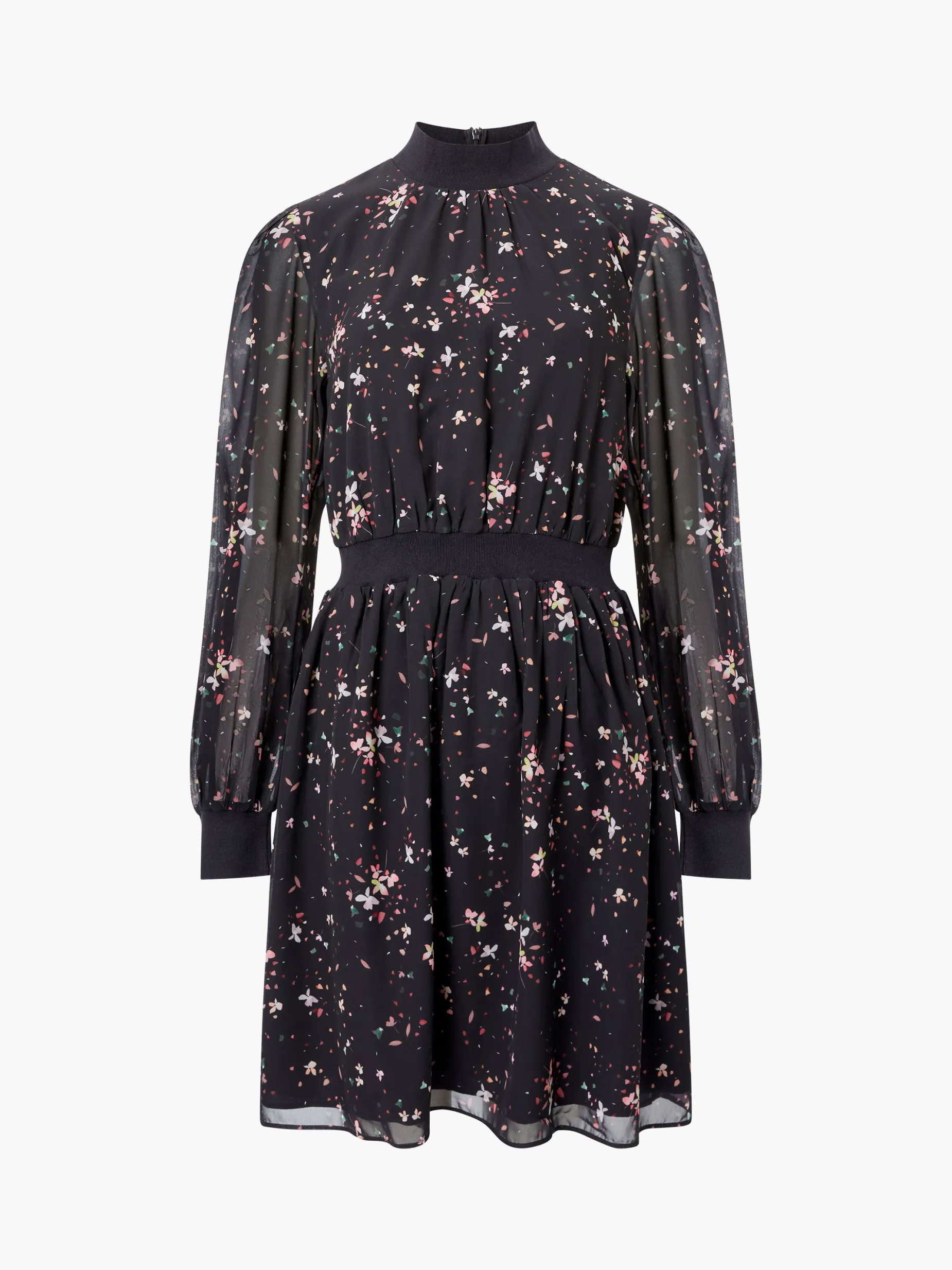 French Connection Dresses|Mini Dresses-Carina Georgette High Neck Mini Dress