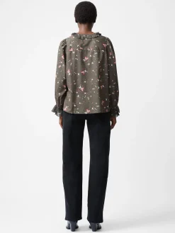 French Connection Tops-Carina Recycled Abeny Crepe Ruffle Top